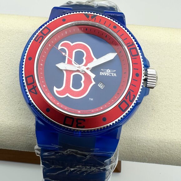 NEW INVICTA MLB BASEBALL BOSTON RED SOX WATCH QUARTZ ANATOMIC 51.5MM - Picture 1 of 9